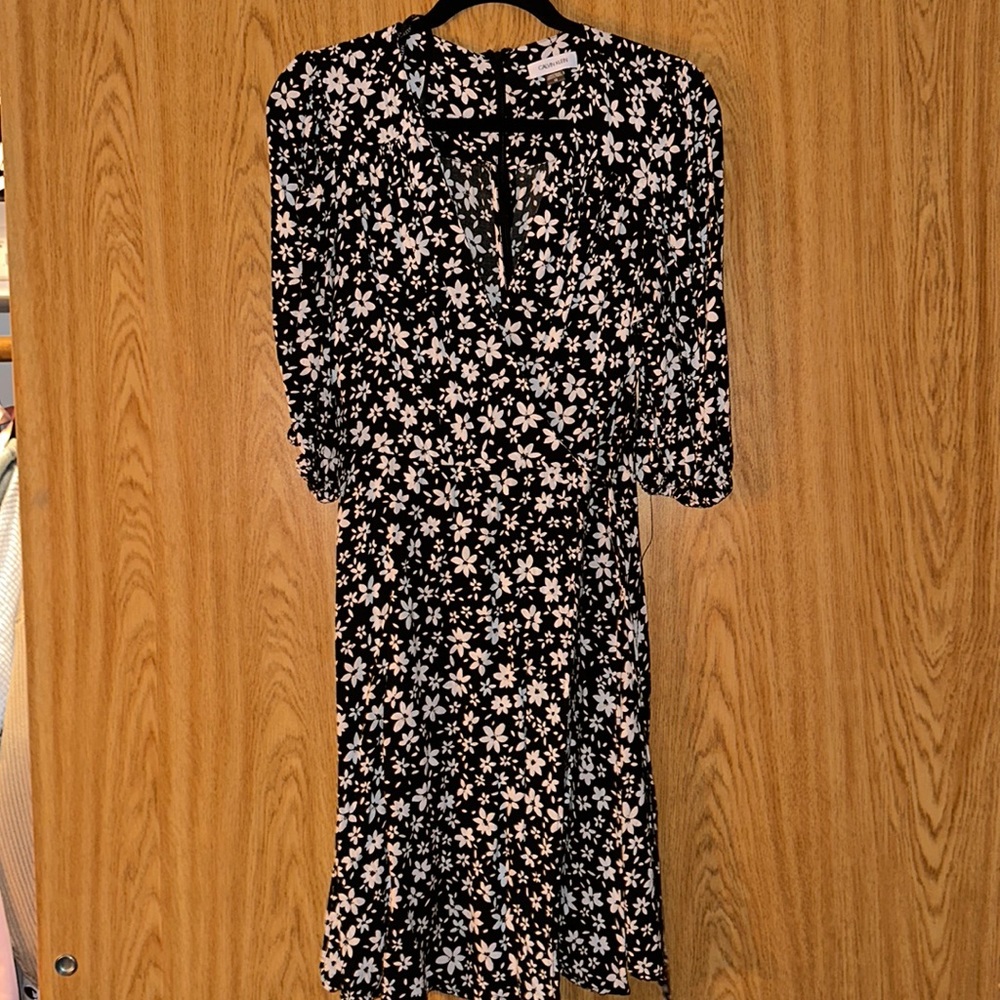 Calvin Klein black and white floral dress